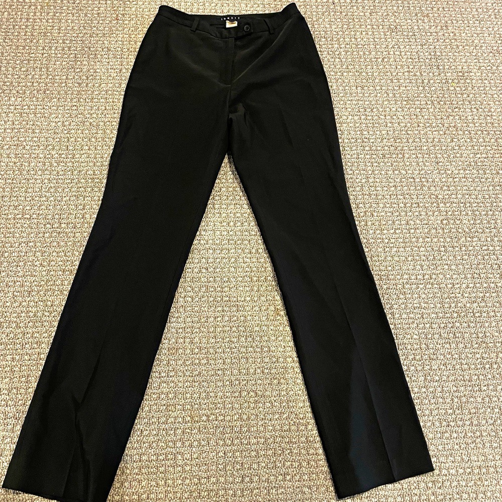 Theory Pants Womens 4 Pleated High Rise Dress Straight Leg Luxury Business